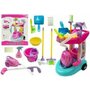 Set carucior de curatenie cu aspirator pentru copii, Cleaning Trolley, cu Accesorii de jucarie, Multicolor, LeanToys, 4827 - 1