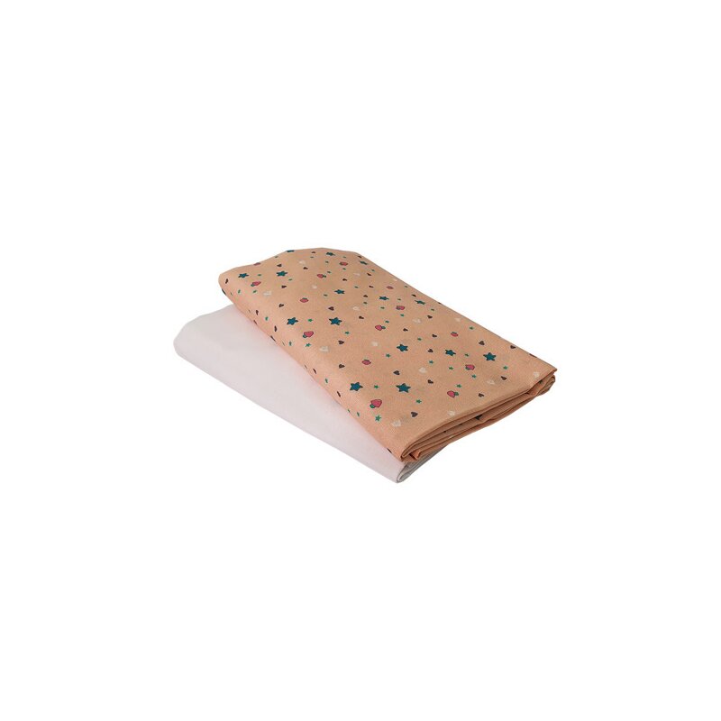 Kidsdecor - set cearceafuri lumea stelutelor colorate patut bebelus 60x107 cm, cu elastic din bumbac