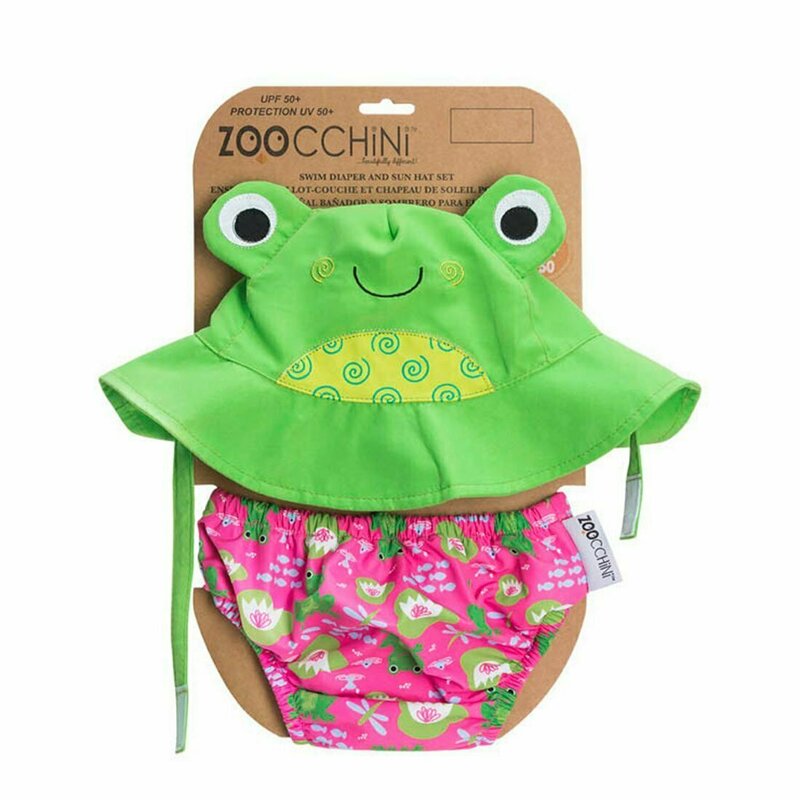 Zoocchini - articol de inot si plaja frog marimea s, chilotel de baie, palarie, upf 50+