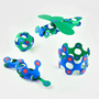 Clicstoys - Set Clixo de construit cu magnet, Itsy pack Blue-Green 30 - 10