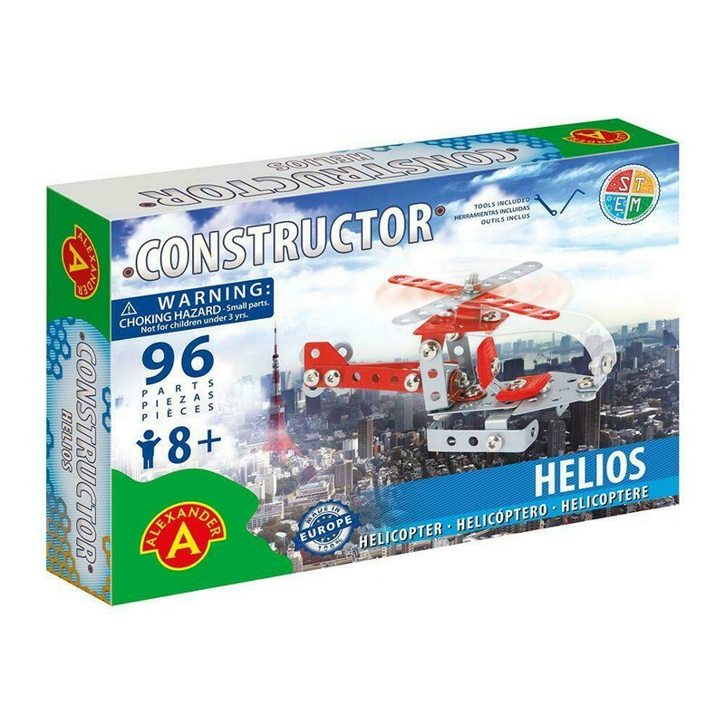 Alexander Toys - Set de constructie Elicopter Helios , Constructor , 96 piese metalice