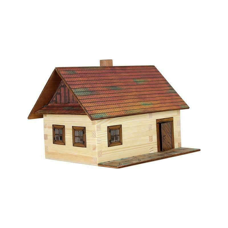 Walachia - set constructie arhitectura casa din busteni, 100 piese din lemn,