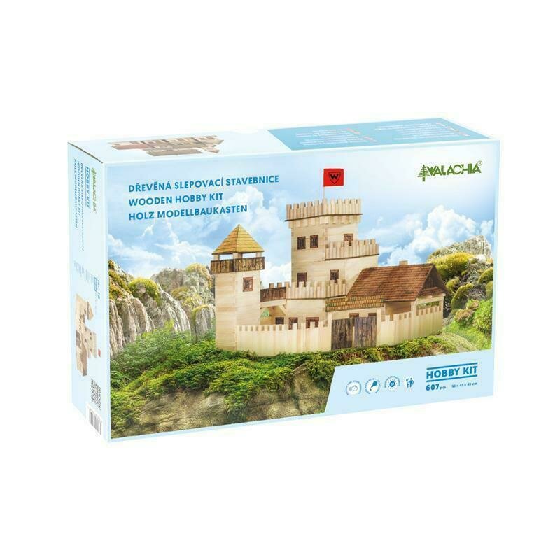 Walachia - set constructie arhitectura castel, 607 piese din lemn,