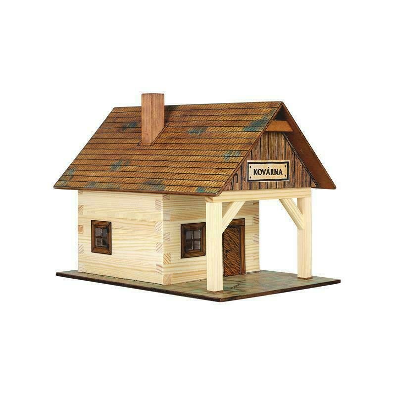 Walachia - set constructie arhitectura fierarie, 86 piese din lemn,