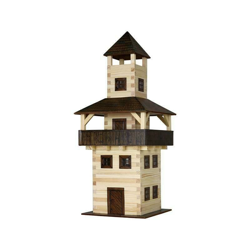 Walachia - set constructie arhitectura turn, 276 piese din lemn,