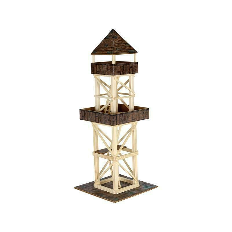 Walachia - set constructie arhitectura turn de observatie, 124 piese din lemn,