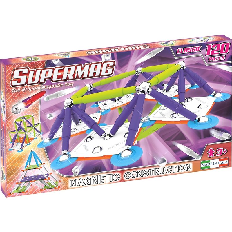 Supermag - set constructie clasic trendy, 120 piese