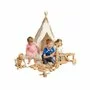 Cort pentagonal Tee-Pee, alb, Pony - 2