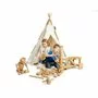Cort pentagonal Tee-Pee, alb, Pony - 3
