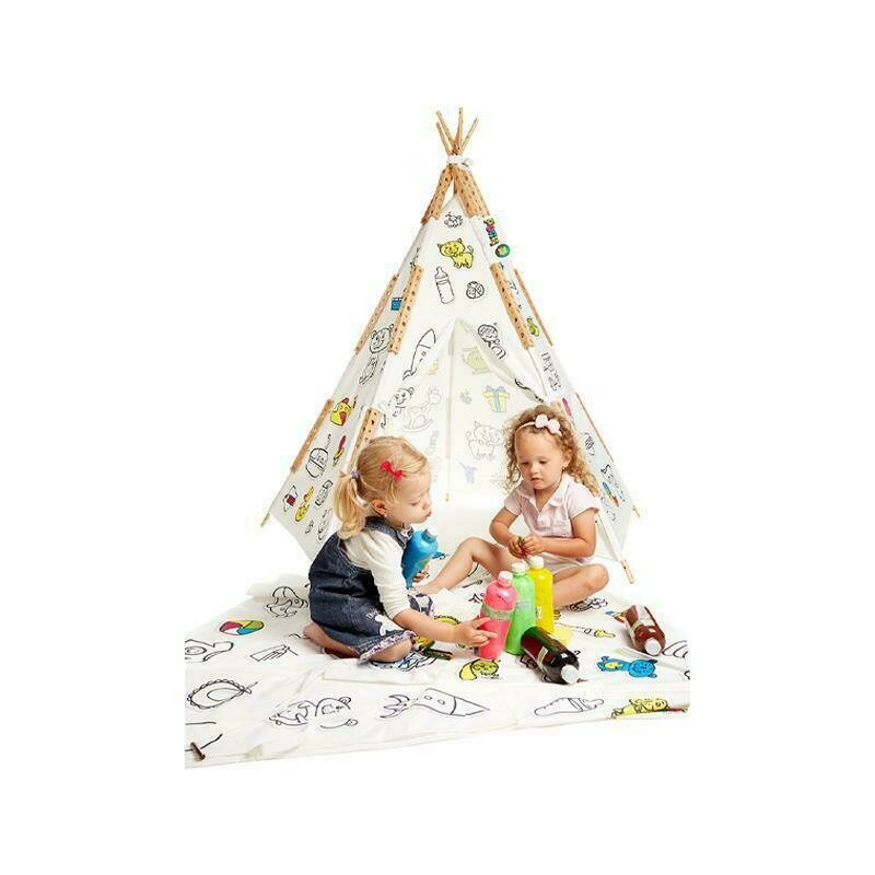 Pony - cort pentagonal tee-pee de colorat