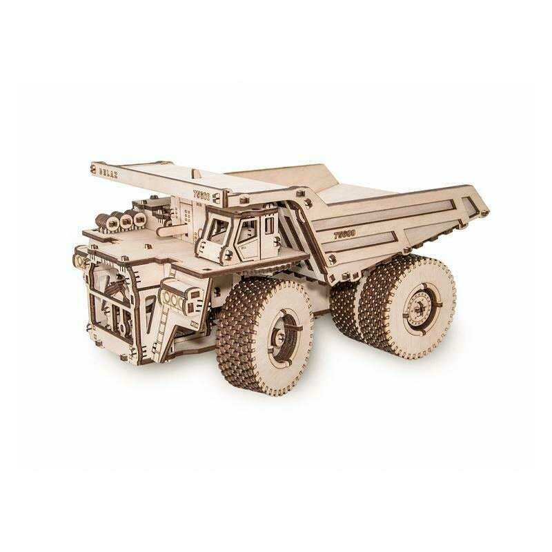 Ewa - puzzle 3d belaz 75600 , puzzle copii , cu mecanism din lemn, piese 307