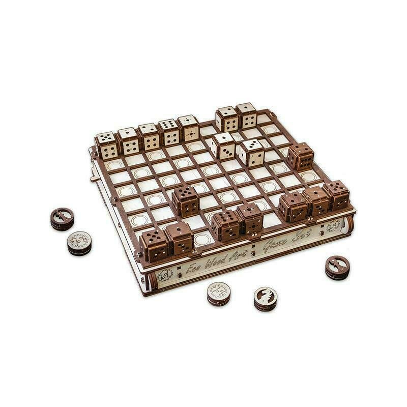 Ewa - puzzle 3d gameset , puzzle copii , cu mecanism din lemn, piese 620