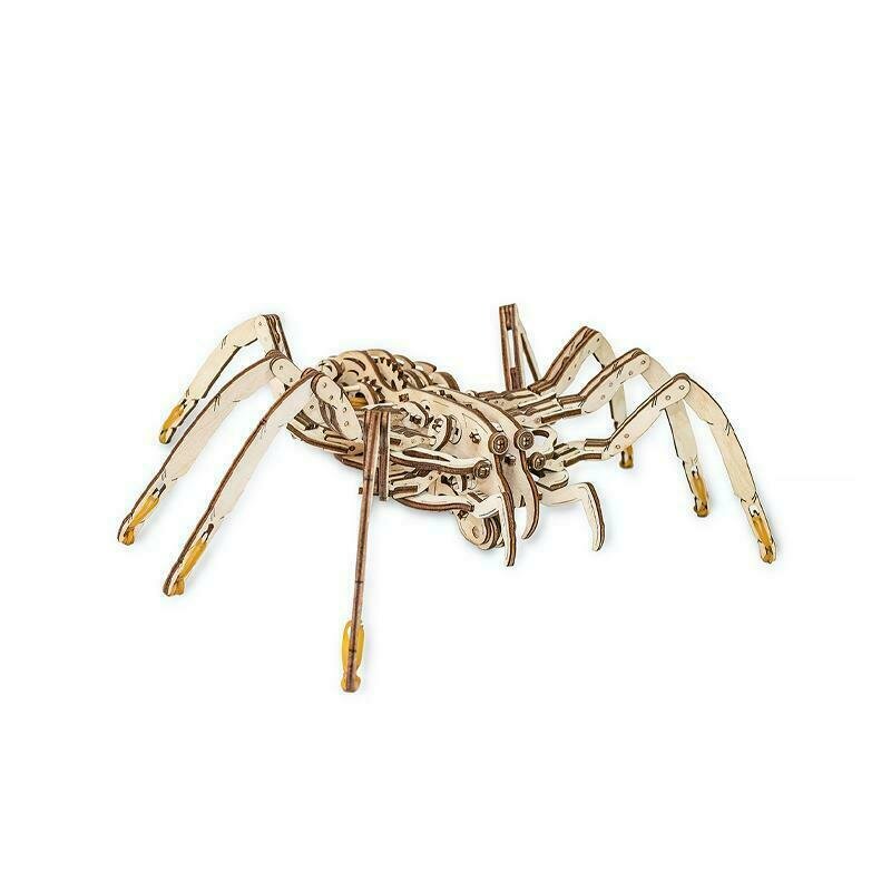 Ewa - puzzle 3d spider , puzzle copii , cu mecanism din lemn, piese 293