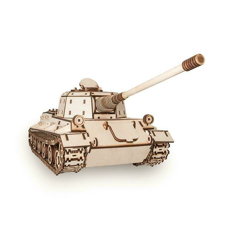 Ewa - puzzle 3d tank love , puzzle copii , cu mecanism din lemn, piese 679
