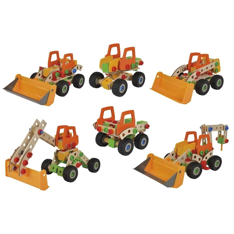 Eichhorn - Set de constructie Wheel Loader, 6 in 1, 140 piese