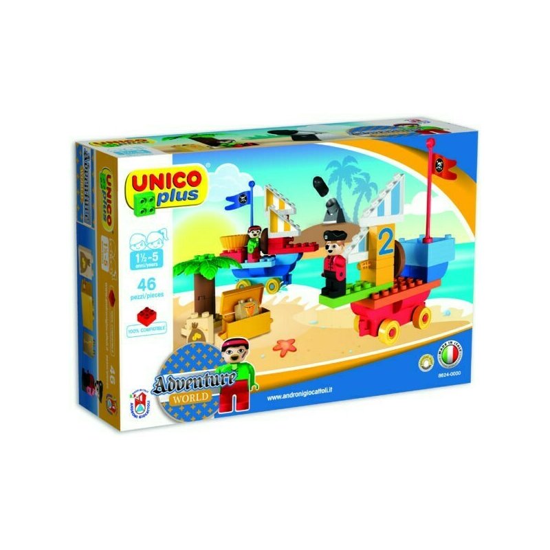 Set constructie unico batalie pirati 46 piese