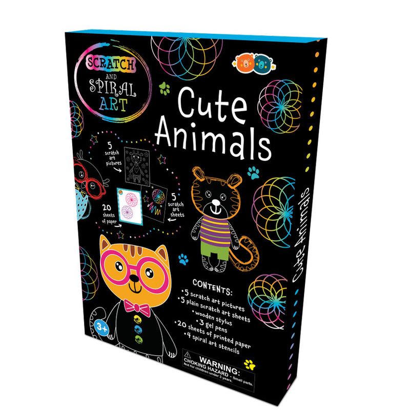 Set Creatie Scratch & Spiral - Animale Dragute