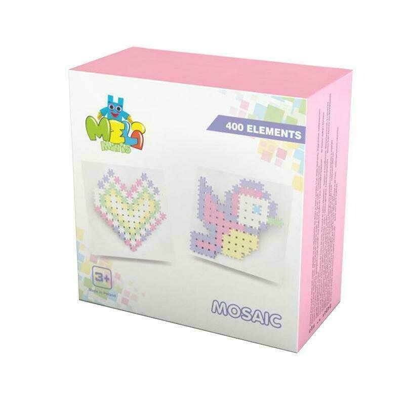 Meli minis - set creativ de constructie, minis pastel 400 piese, meli