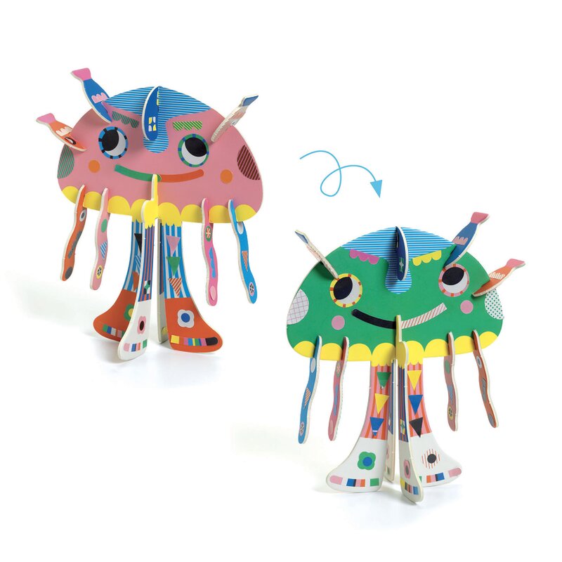 Djeco - set creativ , animale 3d