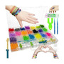 Set creativ elastice loom colorate cu organizator si accesorii, 4400 piese Kruzzel MY18062 - 2