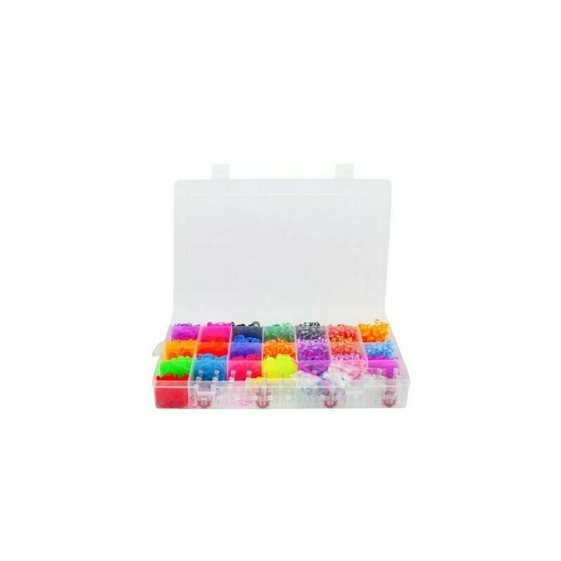 Leantoys - Set creativ elastice pentru bratari, 4200 piese, multicolor, GH-4200