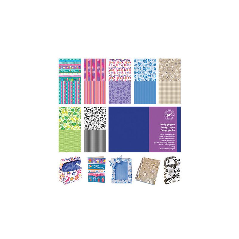 Set cu 7 hartii de scrapbooking - provensal