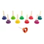 Set de 10 clopotei acordati diatonic, cu oprire - 2