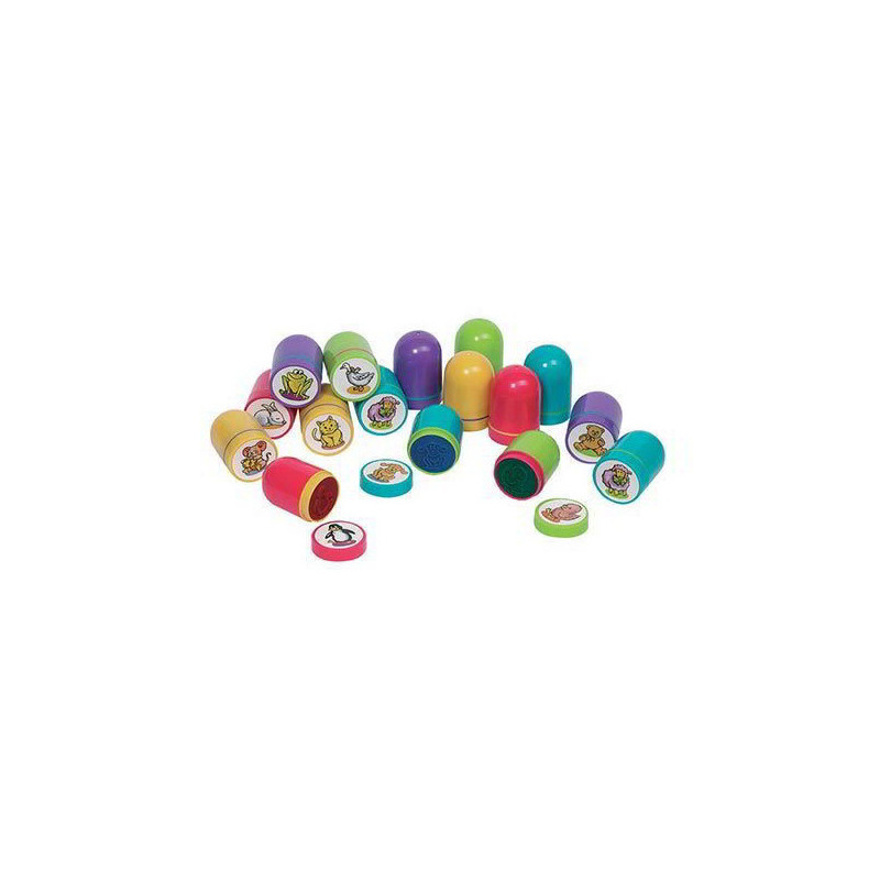 Set de 10 stampile cu animale, diametru 3 cm