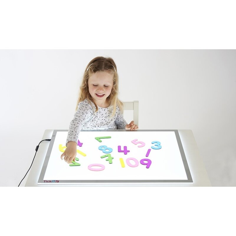 Tickit - set de numere 14 piese, transparente, 70 mm, multicolor