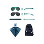Ochelari de soare pentru copii MOKKI Click & Change, protectie UV, bleu, 2-5 ani, set 2 perechi - 1