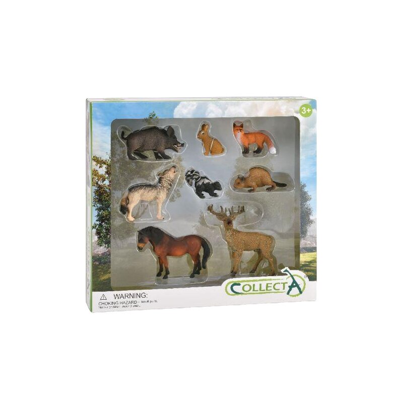 Set de 8 figurine pictate manual Animale din padure