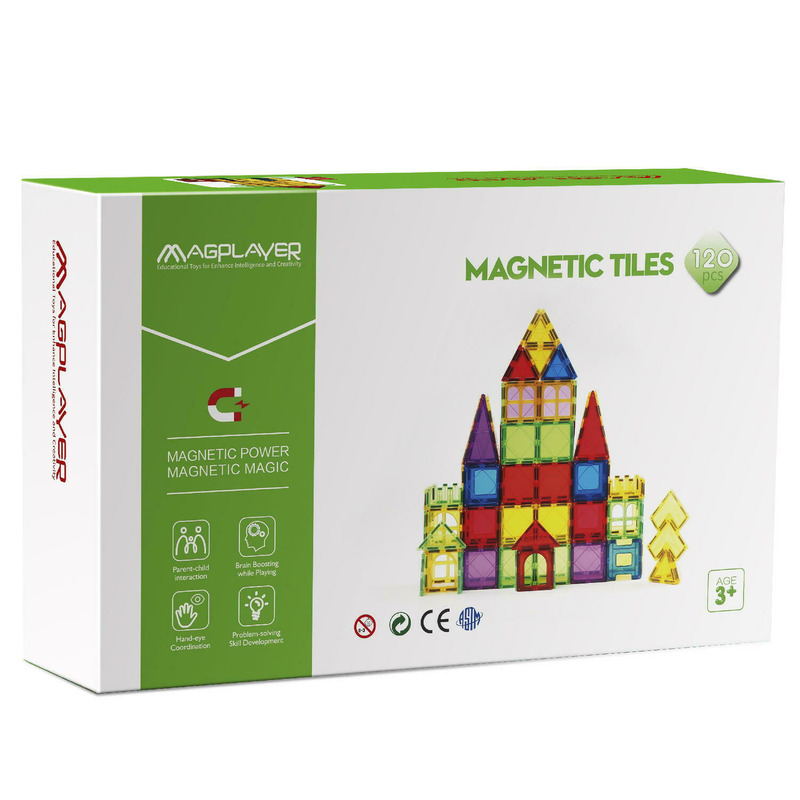 Set de constructie magnetic 3D - 120 piese