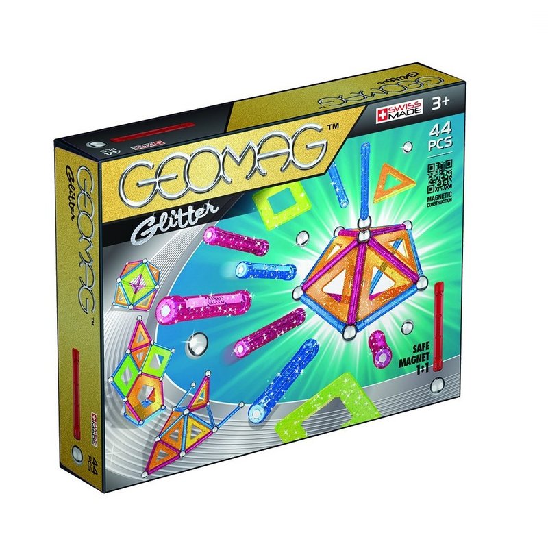 Geomag - set de constructie magnetic glitter, 44 piese