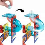 Set de constructie Malplay Magnetic Tiles 148 piese 3D Multicolor