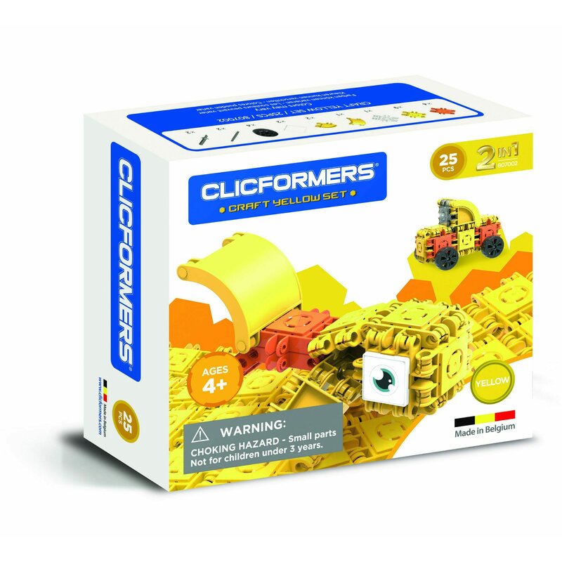 Clicstoys - Set de construit Clicformers- Craft, galben