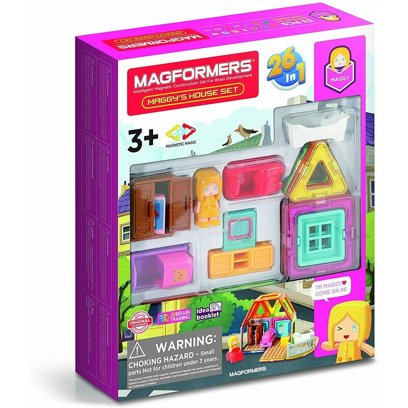 Clicstoys - set de construit magformers- casa maggy, 33 piese