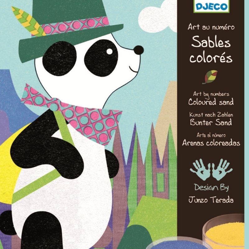 Djeco - set de creat tablouri cu nisip animale