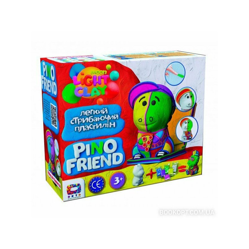 Okto - set de creatie cu argila usoara, moon light clay - pino friend - rokki