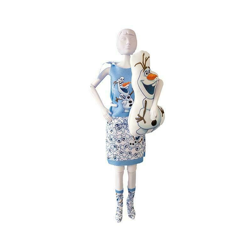 Dress your doll - set de croitorie hainute pentru papusi couture disney sleepy sweet olaf,
