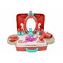 Set de frumuseste cu accesorii, masa de toaleta pentru fetite intr-o servieta rosie, LeanToys, 7374 - 3