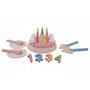 Set de joaca, Joueco, Tort aniversar, 23 de piese, Din lemn, 3 ani+, Multicolor - 1
