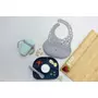 Set de masa complet, BBluv, Set, Include farfurie compartimentata, baveta portabila cu buzunar, Canuta si lingurita, Silicon, Fara BPA, Navy - 3