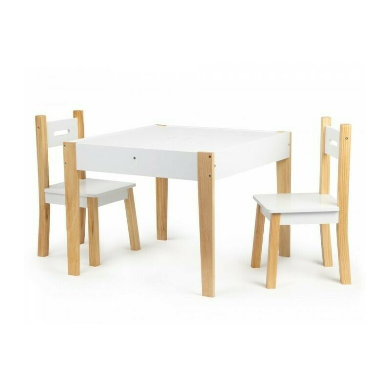 Ecotoys - set masa oti43 , cu 2 scaune, 62x61 cm