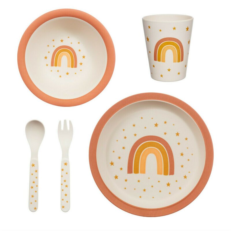 Sass & belle - set de masa din bambus curcubeu