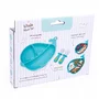 Set de masa, Giligums, Balena, Cu farfurie, Cu 2 tacamuri, Din silicon, Fara BPA, 6 luni+, Albastru - 4