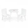 Set de masa in forma de luna si doua scaune pentru copii Ecotoys WH140 - Alb - 1