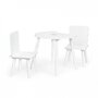 Set de masa in forma de luna si doua scaune pentru copii Ecotoys WH140 - Alb - 2
