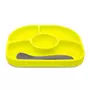 Set de masa, BBluv, Yumi, Farfurie compartimentata si lingurita, Cu 4 compartimente, Fara BPA, Lime - 2