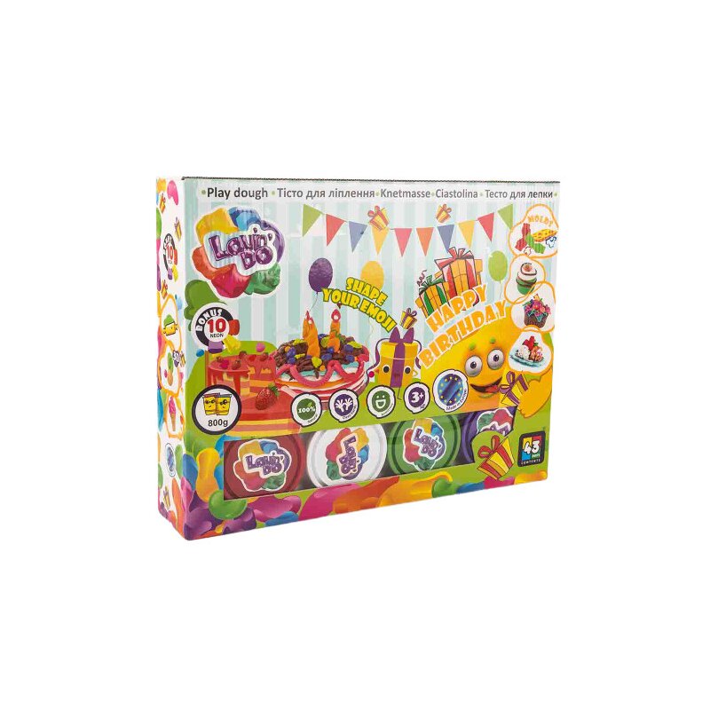 Set de modelat plastilina, lovin'do - happy birthday 2