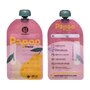 Set de pungi, Petite&Mars, Papoo, Pentru mancare, Reutilizabile, Perfect pentru calatorii, Fara BPA, 150 ml, Multicolor - 4
